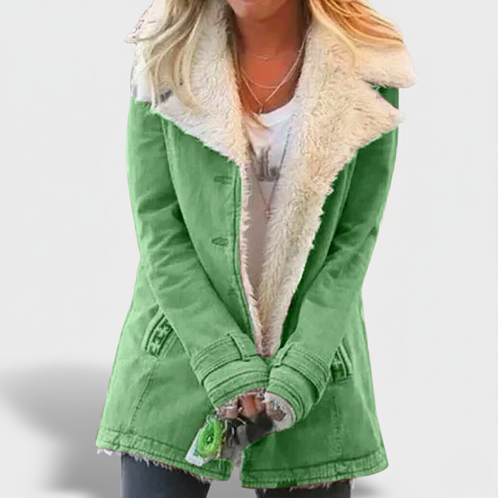 Annalise Women’s Faux Shearling Collar Winter Jacket