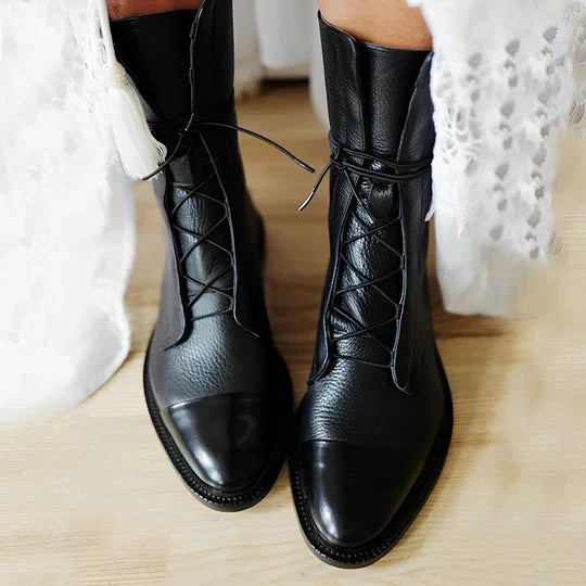 Silvia | Women’s Lace Up Mid Calf Boots