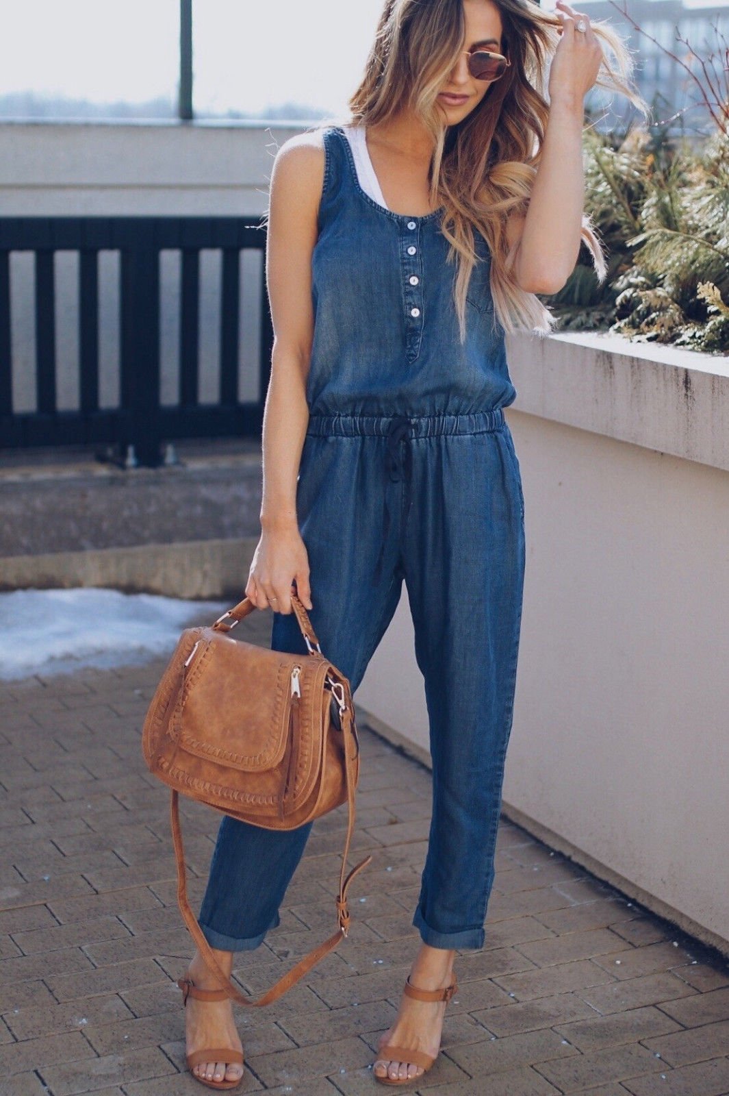 Harper | Women’s Sleeveless Denim Jumpsuit