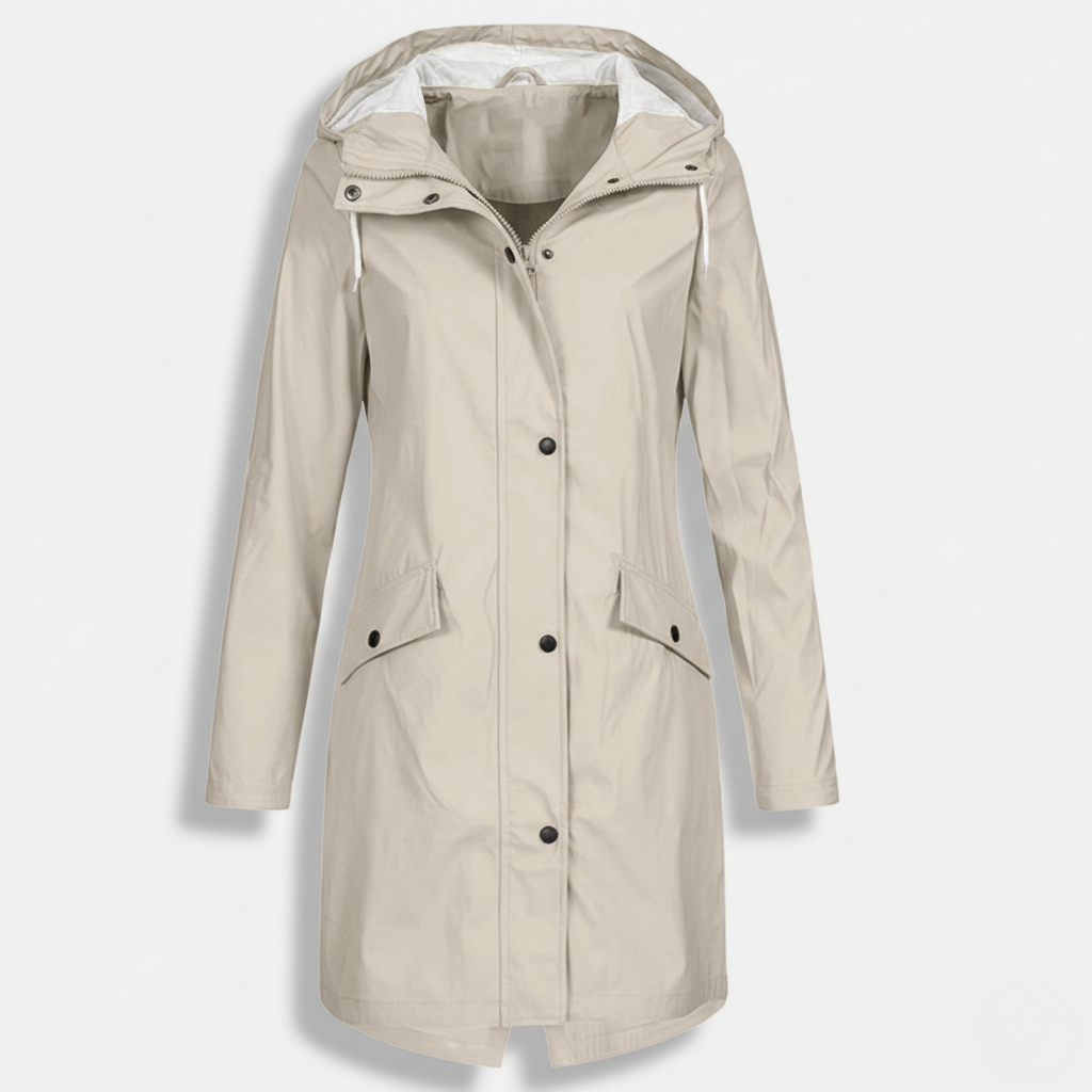 Twennie | Women’s Hooded Long Raincoat