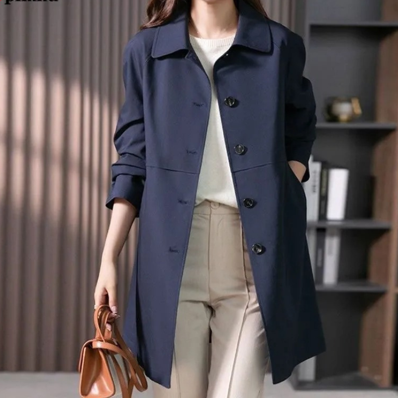 Chene | Women’s Long Single Breasted Coat