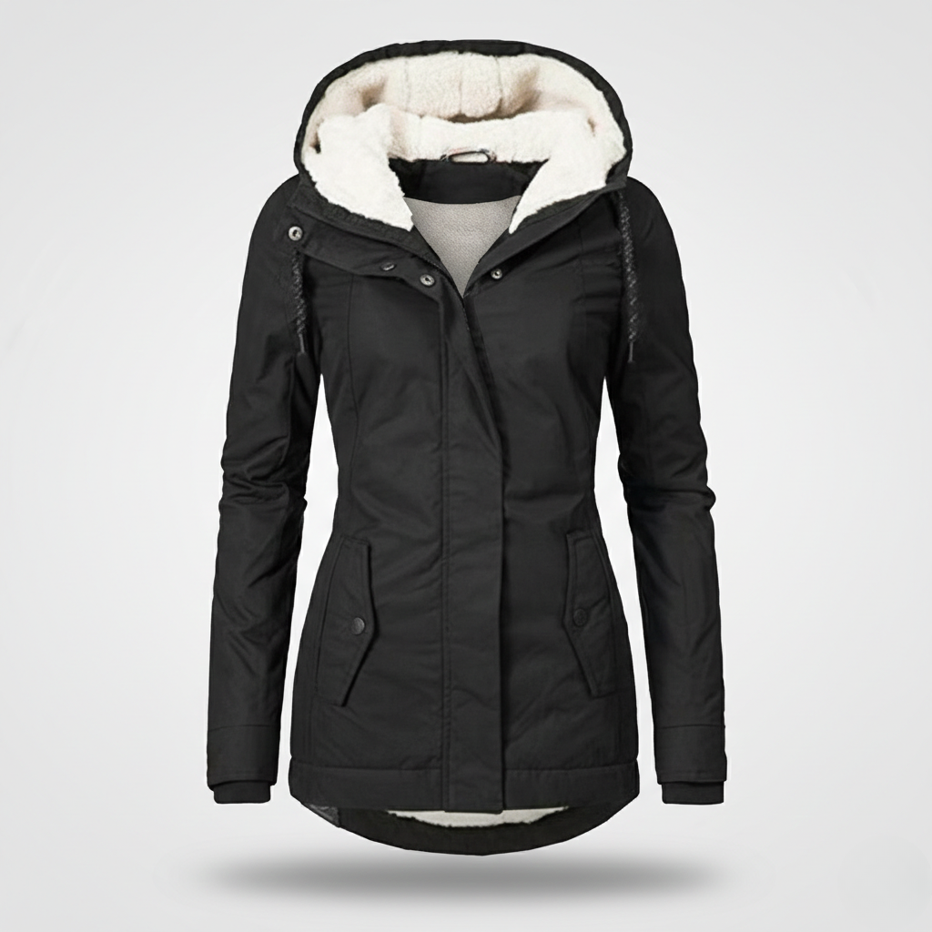 Bernice Women's Fleece Lined Hooded Winter Parka Jacket