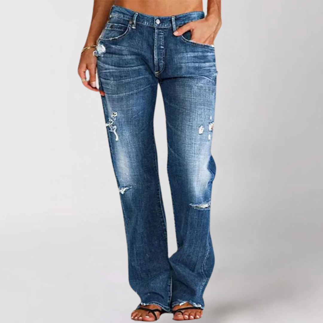 Bailee | Women’s Distressed Tapered Jeans