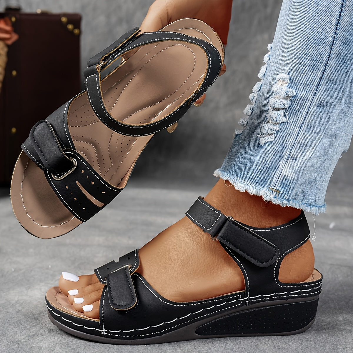 Jacinta | Women’s Wedge Open-toe Orthopedic Sandals