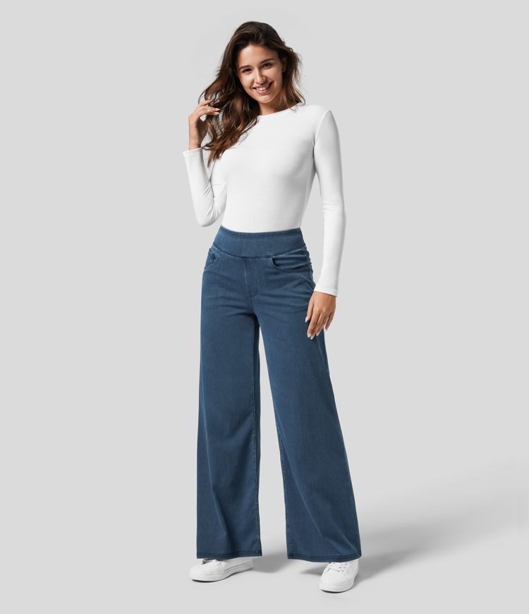 Evie | Women’s Stretchable Wide Leg Pants