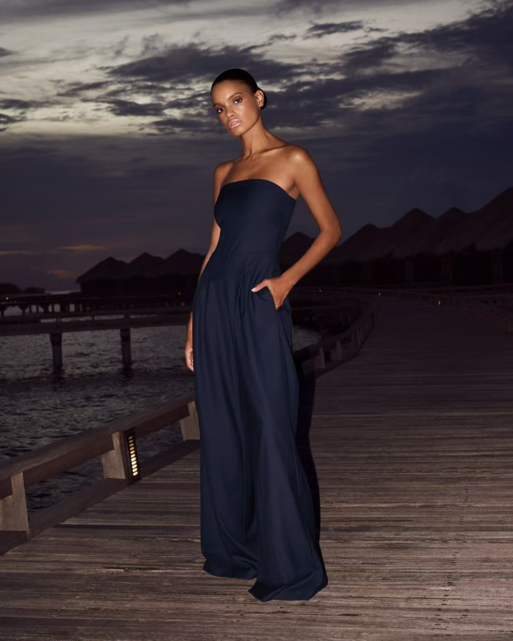 Heidi | Women’s Strapless Wide Leg Jumpsuit