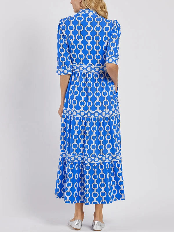 Bailey | Women’s Chain Print Tiered Maxi Dress