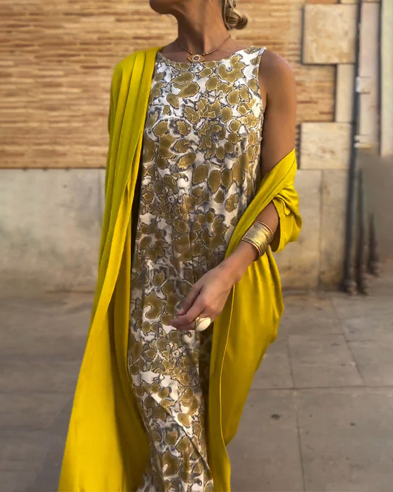 Umberta | Women’s Sleeveless with Cardigan Maxi Dress