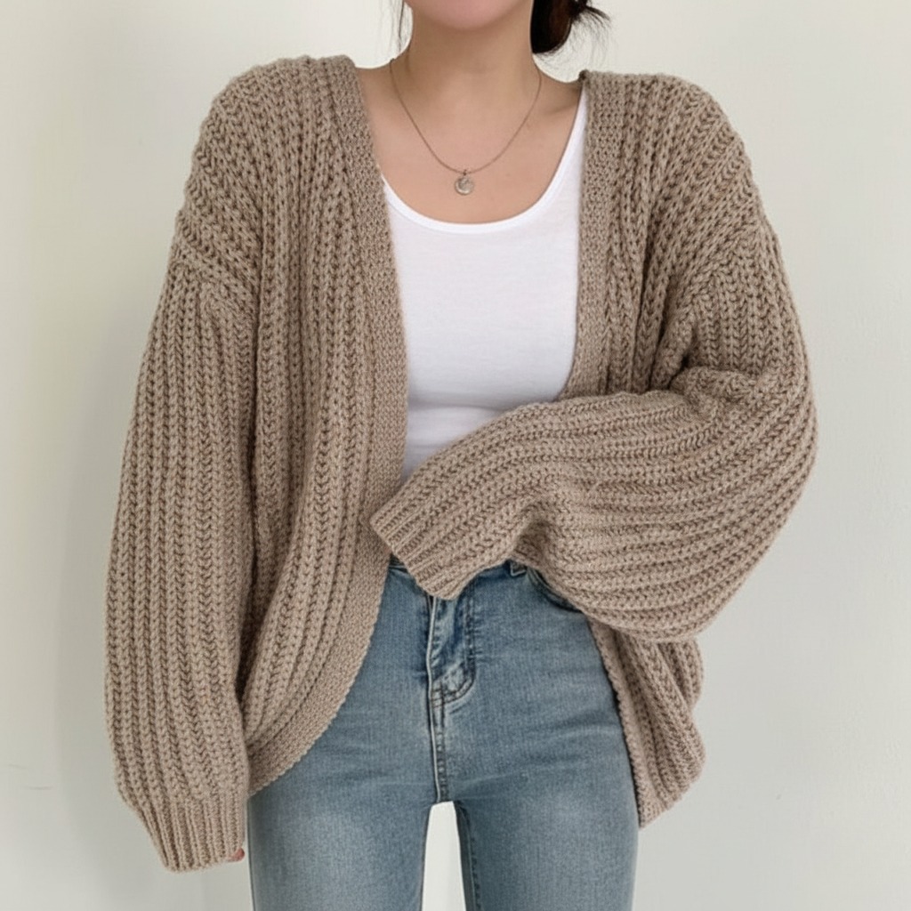 Selma | Women’s Knit Long Sleeve Oversized Cardigan