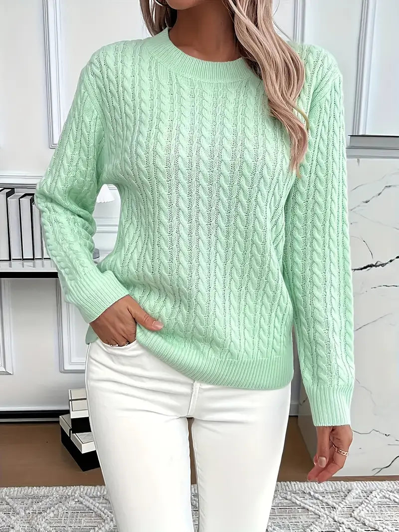 Khalani | Women’s Long Sleeve Cable Knit Sweater