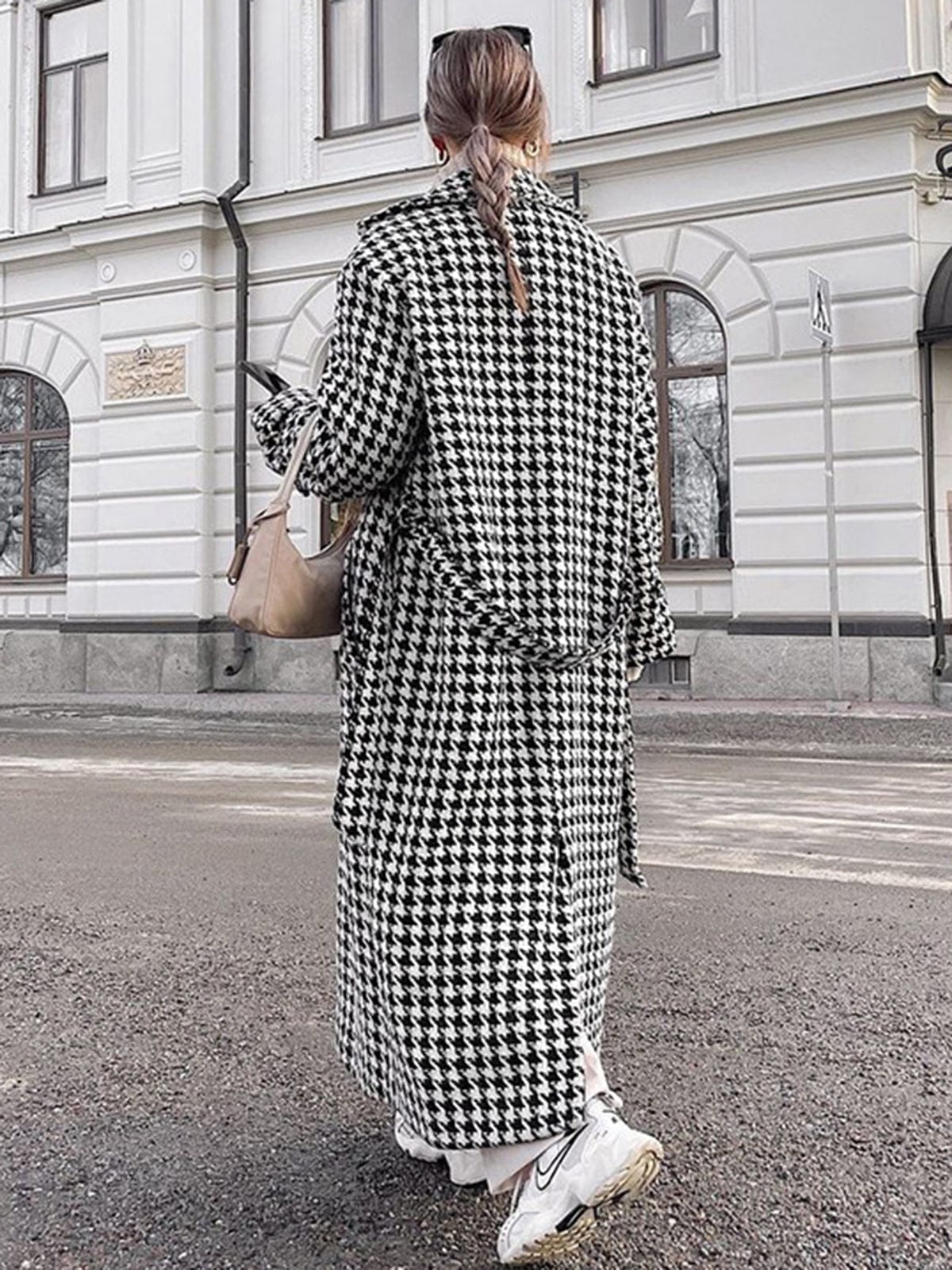 Taylor | Women’s Houndstooth Maxi Coat