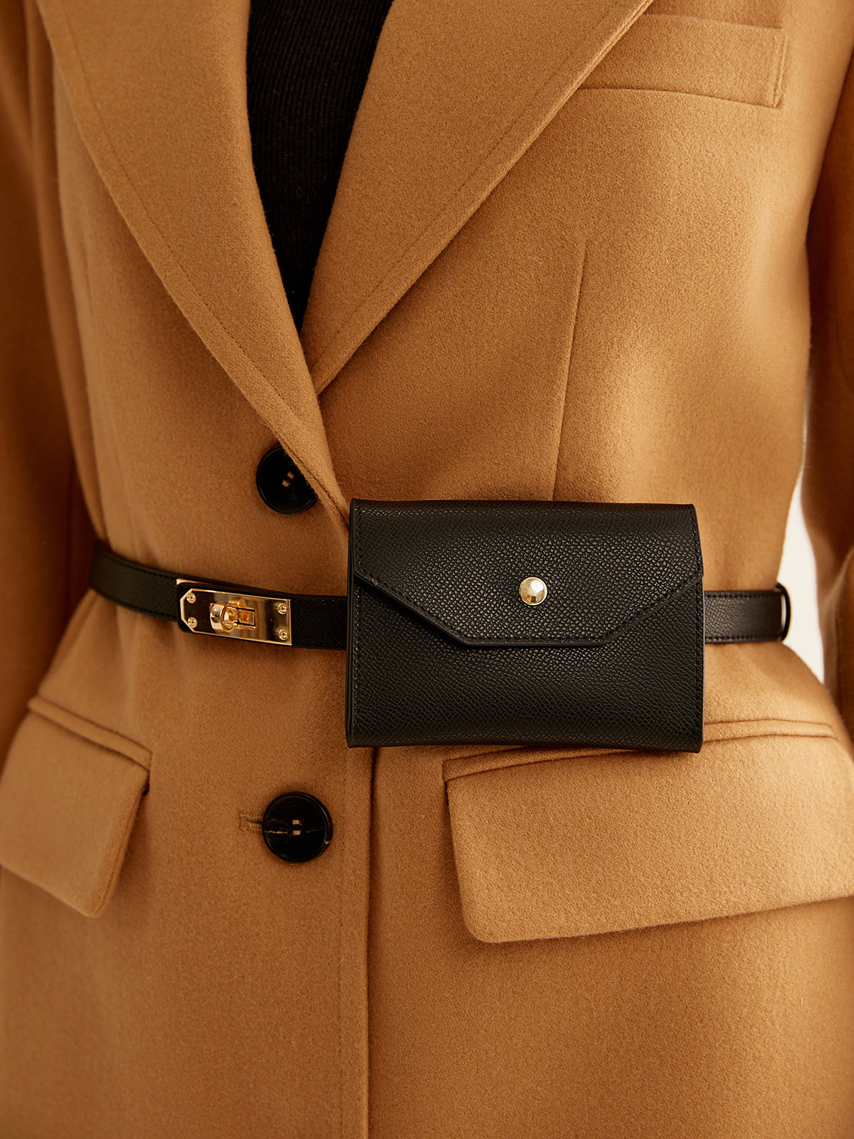 Cecelia | Women’s Waist Bag Metal Clasp Belt