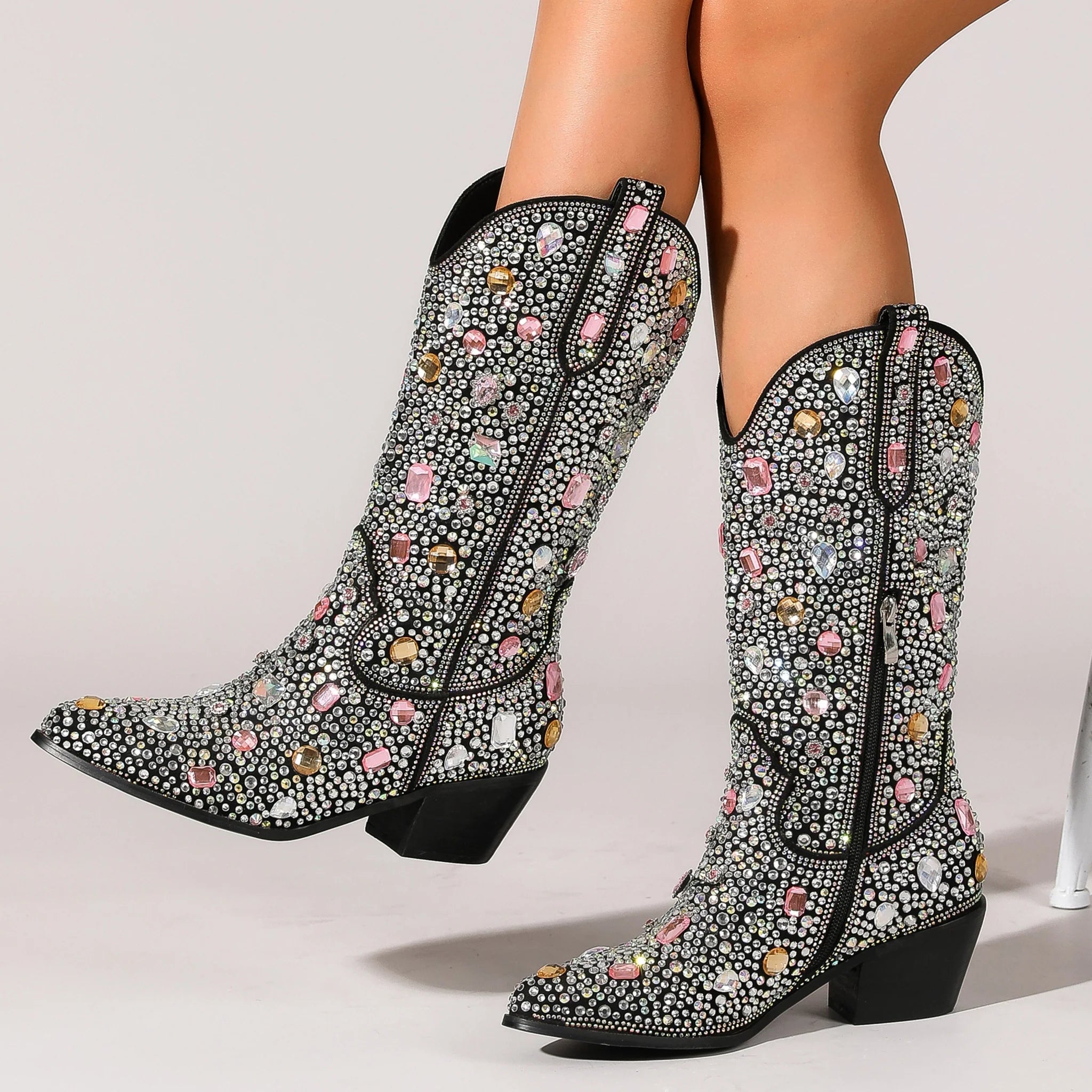 Ginevra | Women’s Embellished Mid-Calf Boots