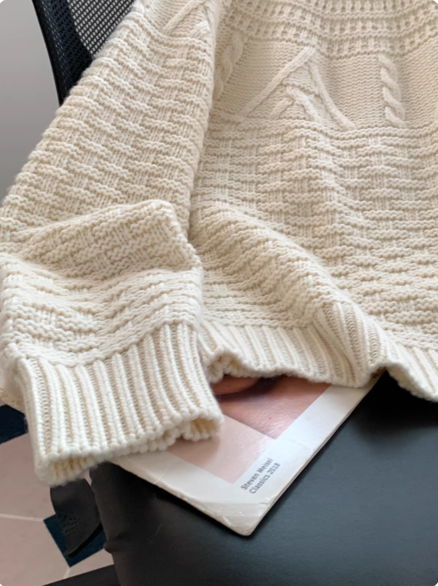 Maelle | Women’s Knit Long Sleeve Crewneck Sweater