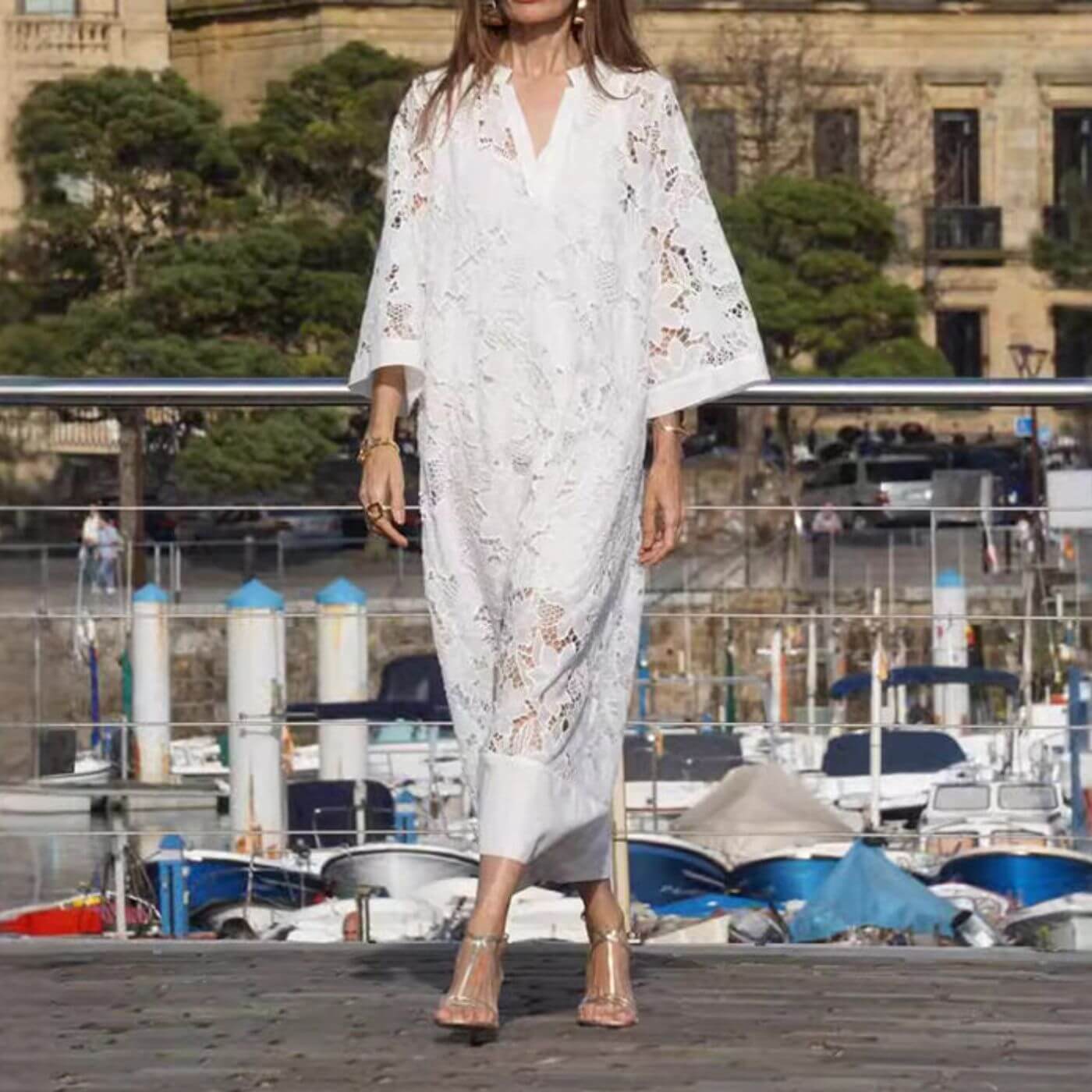 Sabina | Women’s Lace Kaftan Maxi Dress