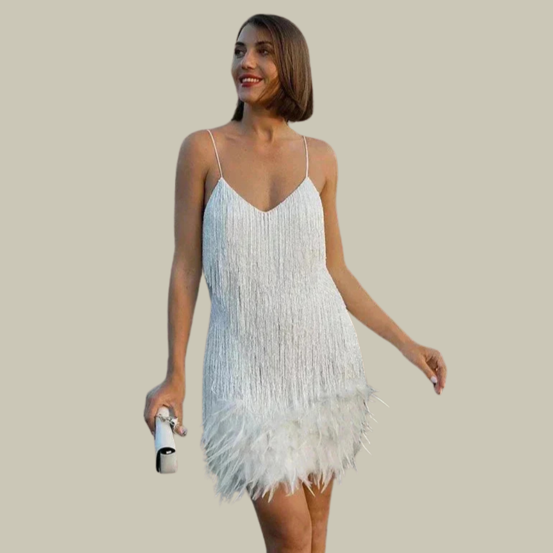 Bella | Women's Fringe Hem Mini Dress
