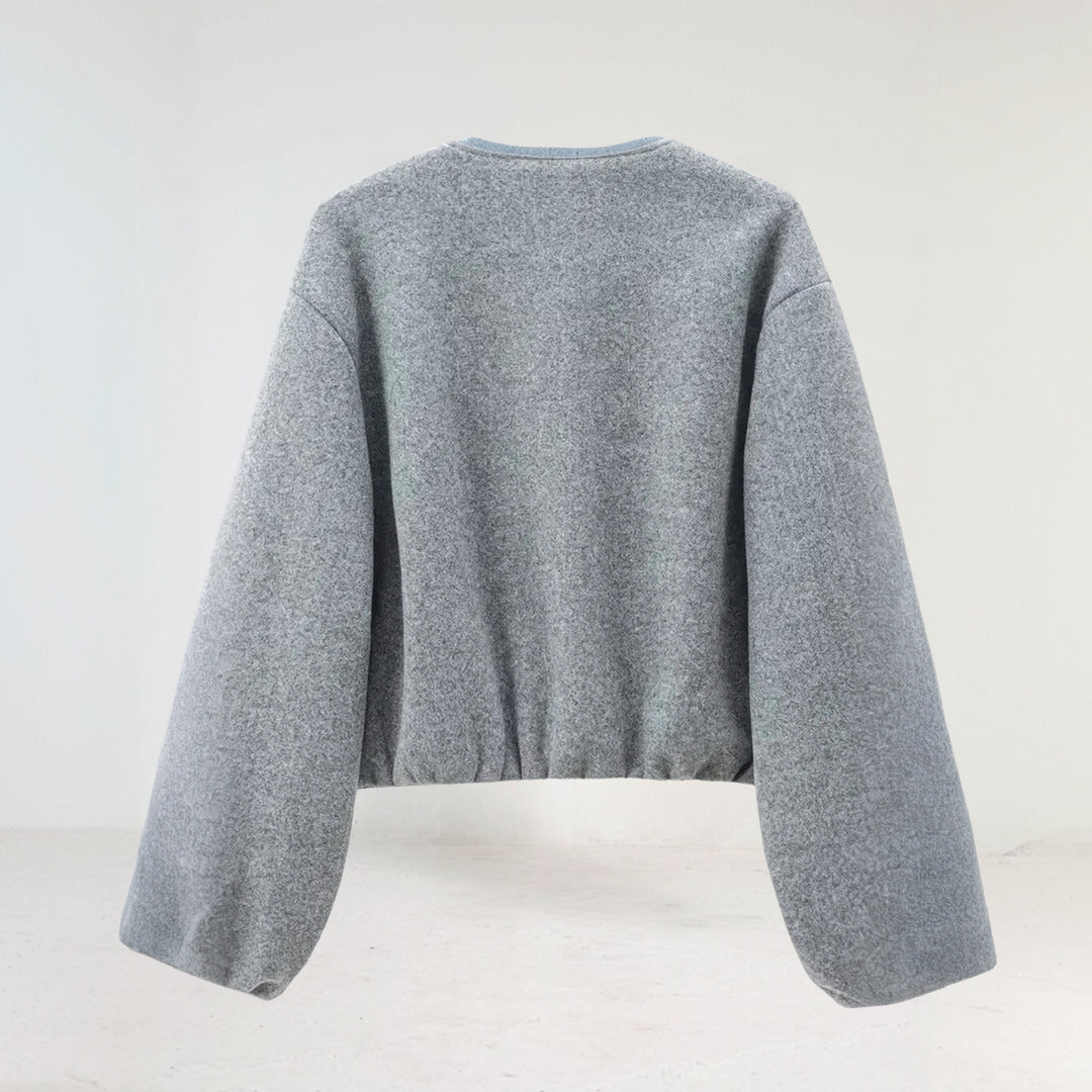 Stella | Women's Cropped Long Sleeve Zip-Up Jacket