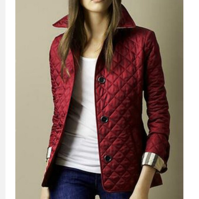 Brooklyn Women’s Diamond Quilted Collared Jacket