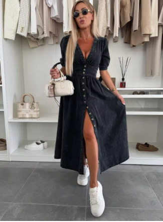 Céleste | Women’s Button Front Midi Dress