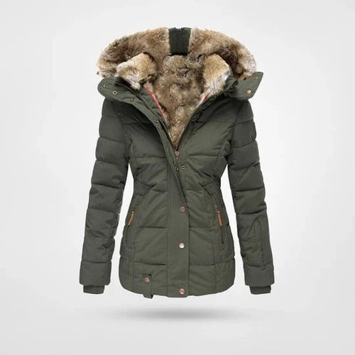 Aaliyah Women’s Faux-Fur Hood Winter Puffer Jacket