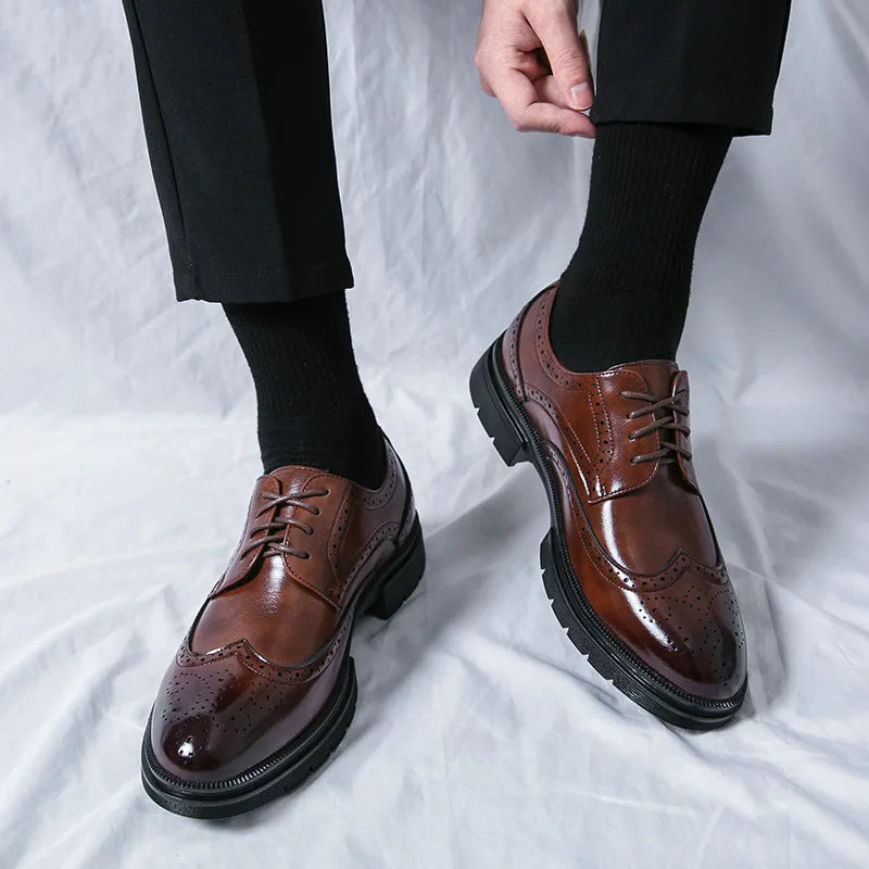 Custodio | Men’s Brogue Dress Shoes
