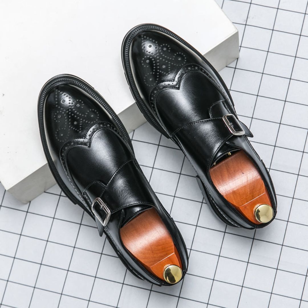 Blake | Men’s Wingtip Monk Strap Brogue Detailed Dress Shoes