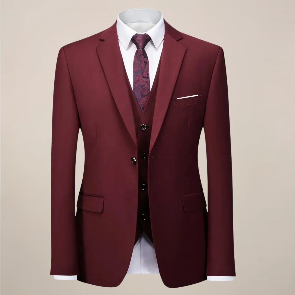 Fabrizio | Men’s Single-breasted Three-Piece Suit