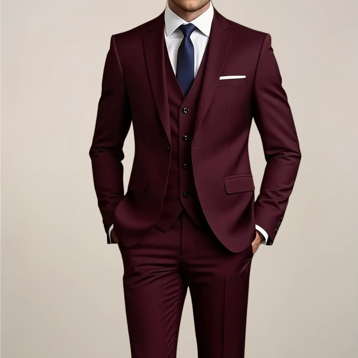 Fabrizio | Men’s Single-breasted Three-Piece Suit