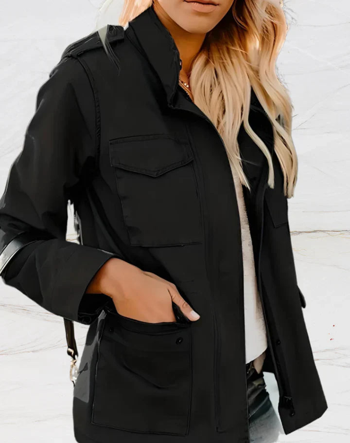 Cleo | Women’s High Collared Utility Jacket
