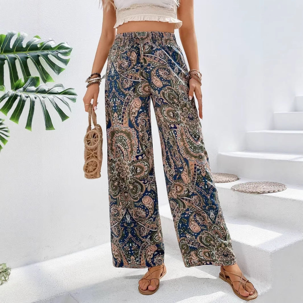 Lucia | Women’s Elastic Waistband Wide Leg Pants