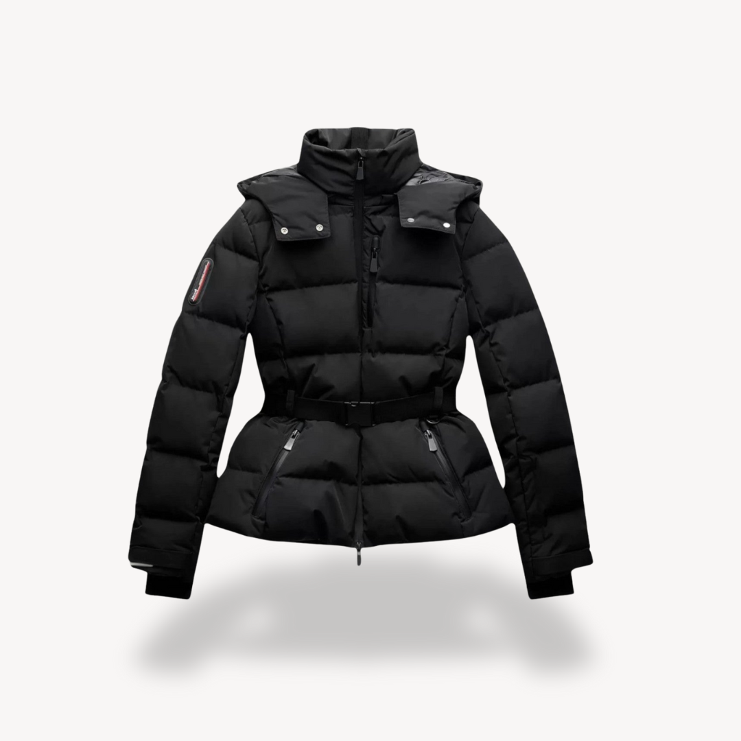 Bree Women’s Belted Hooded Winter Puffer Jacket