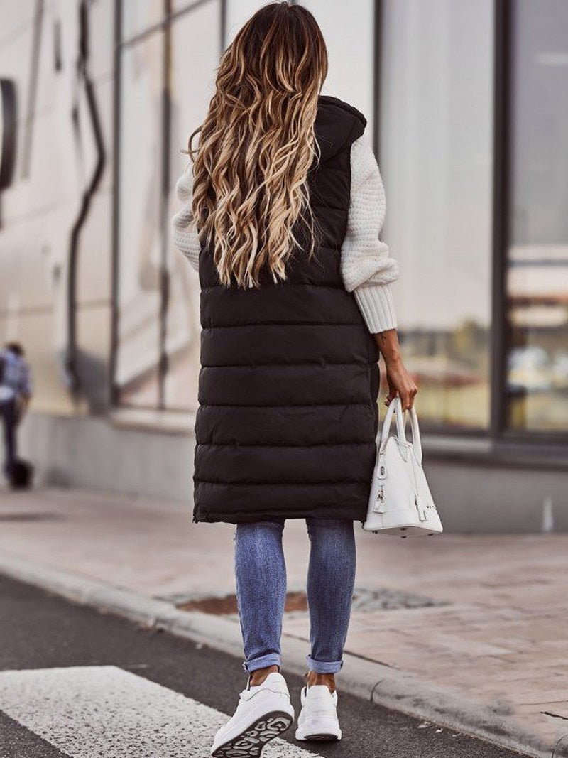 Ginny | Women’s Hooded Puffer Long Vest