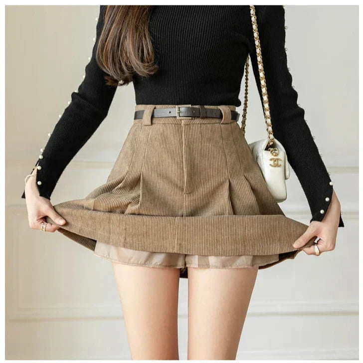 Kayla | Women’s Pleated Corduroy Skirt
