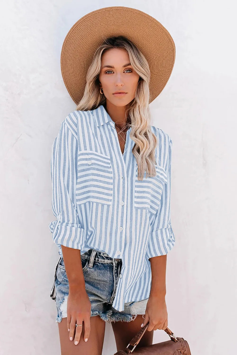 Flavia | Women’s Casual Chic Striped Blouse