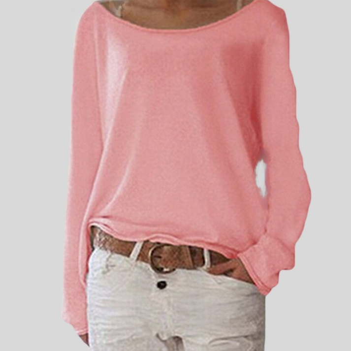 Marleigh | Women’s Wide Round Neckline Knit Sweater