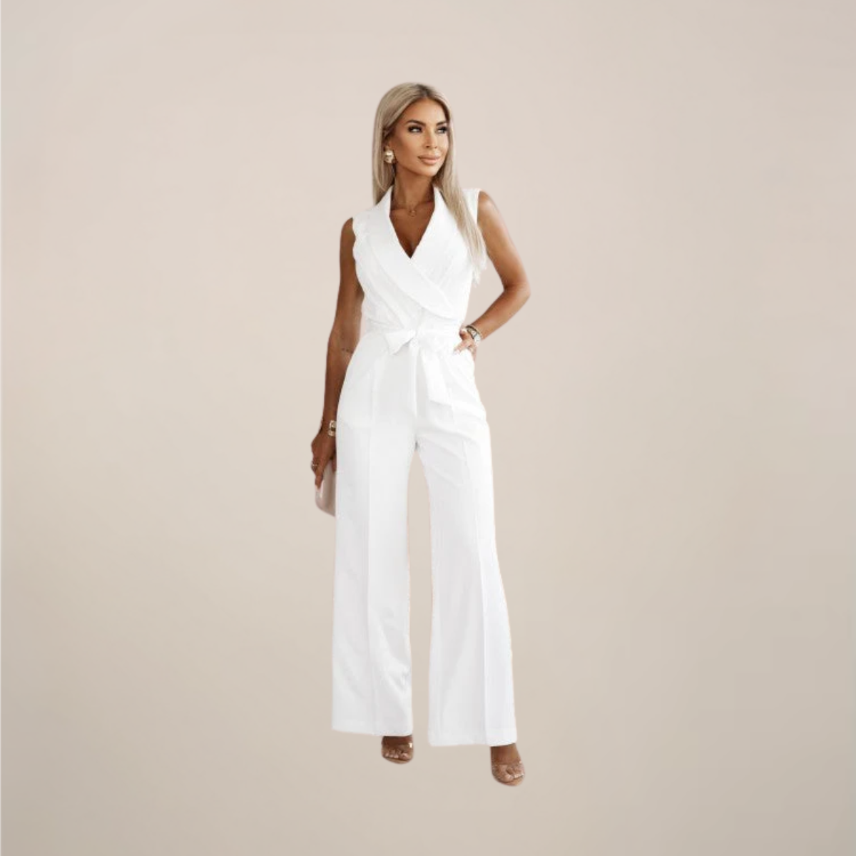Fiorenza | Women’s Sleeveless Wide-Leg Jumpsuit