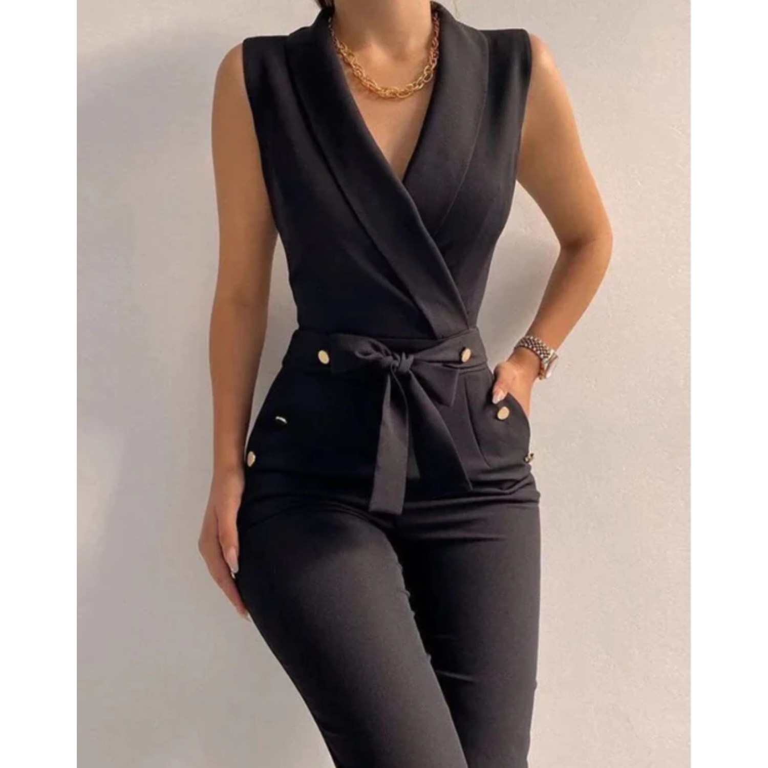 Rebecca | Women’s V-Neck Jumpsuit