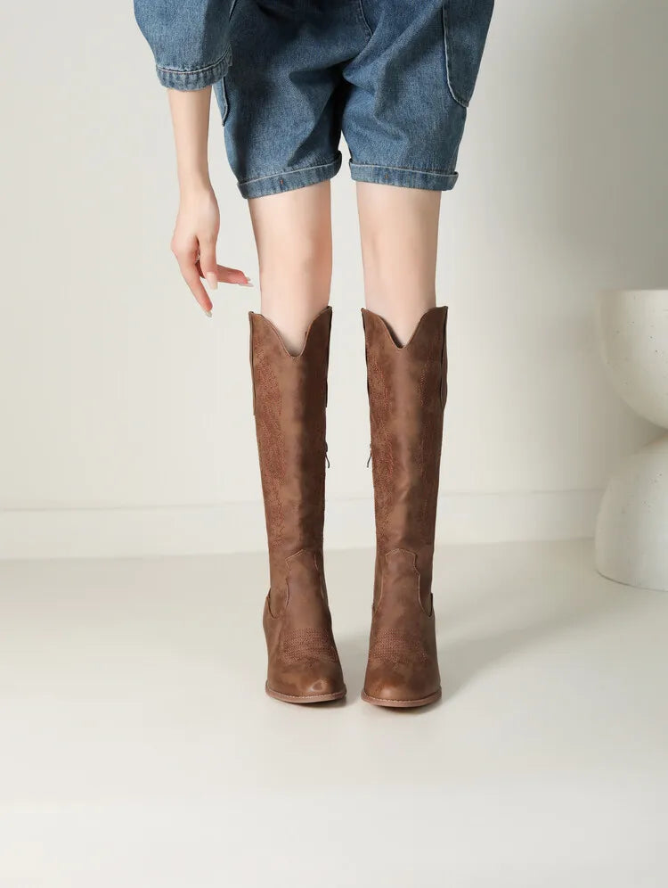 Karen | Women’s Cowboy Knee-High Boots