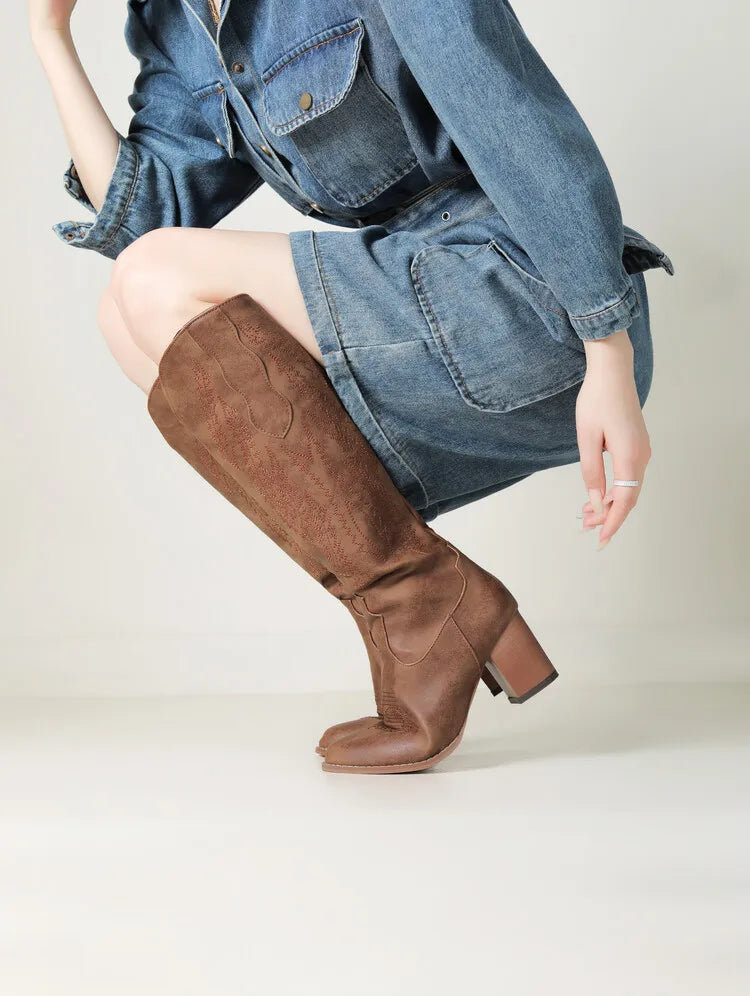 Karen | Women’s Cowboy Knee-High Boots