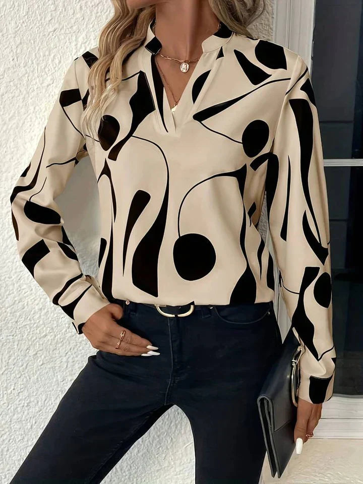 Sabine | Women’s Long Sleeve Print Blouse