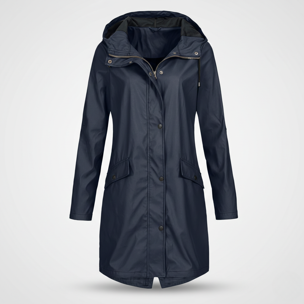 Twennie | Women’s Hooded Long Raincoat