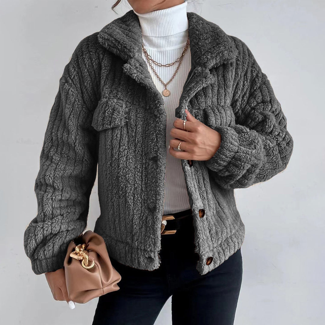 Janelle | Women's Teddy Button-Down Jacket