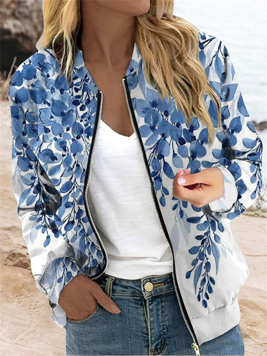 Cadence | Women's Floral Bomber Jacket