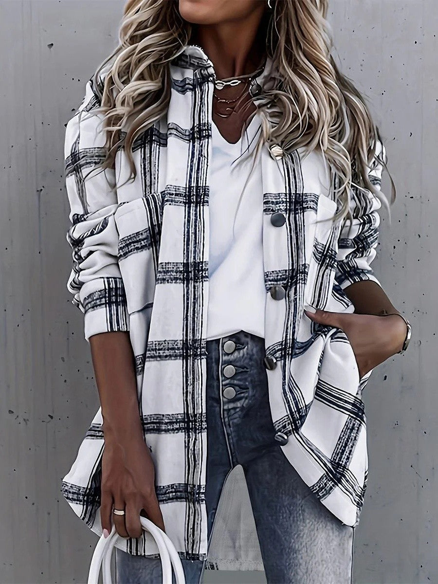 Cecilia | Women’s Plaid Overshirt Jacket