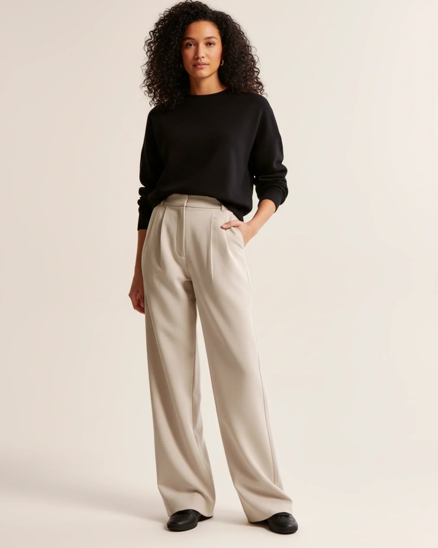 Elani | Women’s High Waist Pleated Trousers